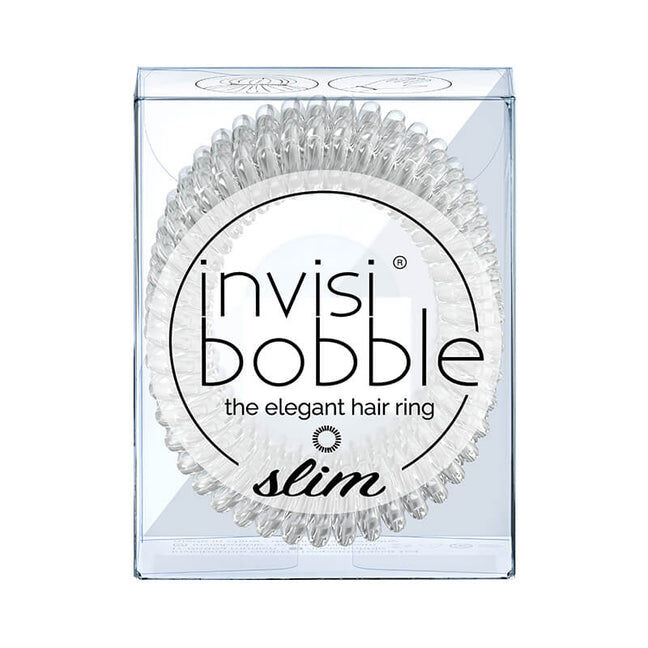 Invisibobble - Slim - Crystal Clear (Lot de 3 élastiques transparents)