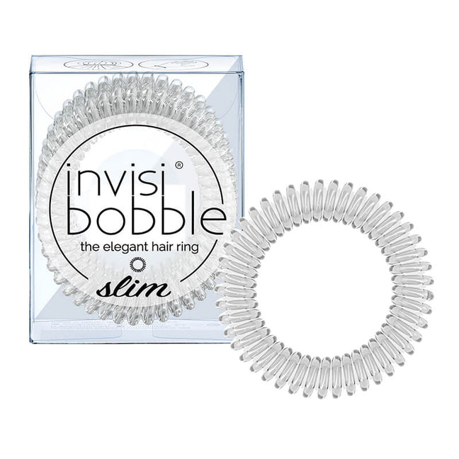 Invisibobble - Slim - Crystal Clear (Lot de 3 élastiques transparents)