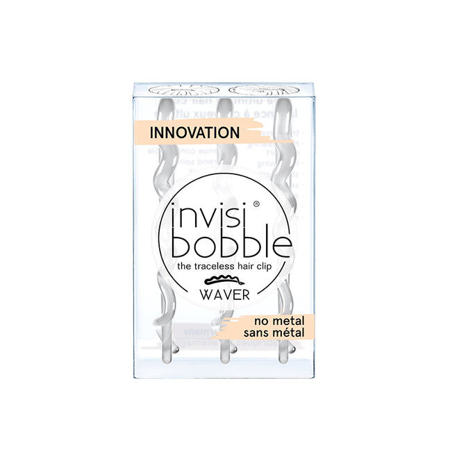 Invisibobble - Waver - Crystal Clear (Lot de 3 barrettes transparentes)