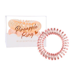 Les Secrets de Loly - Pineapple Ring Pink - Elastique invisible rose (Lot de 3)
