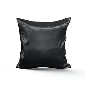 Colorido negro - Funda de almohada de raso - Cuadrada (65 x 65cm)