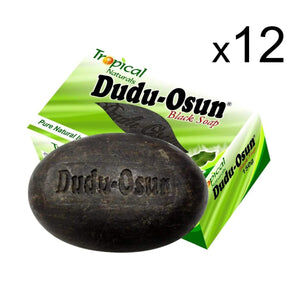 Dudu-Osun est un savon noir africain fabriqué à la main, de façon traditionnelle et 100% naturelle. C'est un excellent gommage naturel. Lot de 12 savons.