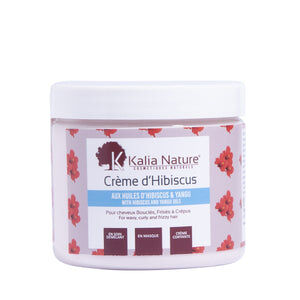 La Crème d'Hibiscus de Kalia Nature a été conçue pour tous types de cheveux, ce soin a la particularité d’être un 3-en-1 ! Utilisez-le en démêlant, en masque ou en soin sans rinçage selon vos envies !