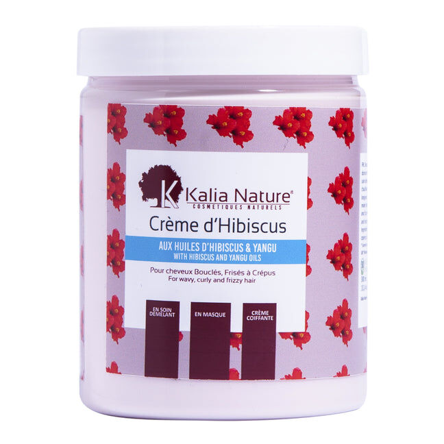 La Crème d'Hibiscus de Kelia Nature a été conçue pour tous types de cheveux, ce soin a la particularité d’être un 3-en-1 ! Utilisez-le en démêlant, en masque ou en soin sans rinçage selon vos envies.