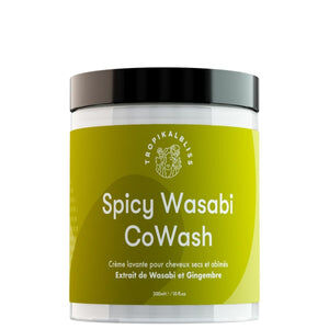 Découvrez l'après-shampoing lavant de Tropikal Bliss composé d'actifs comme le wasabi, le gingembre et l'huile de ricin. Ce cowash lave vos cheveux sans les agresser